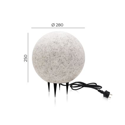 Venkovní dekorační svítidlo GARDEN BALL 1xE27/40W/230V IP65 pr. 28 cm