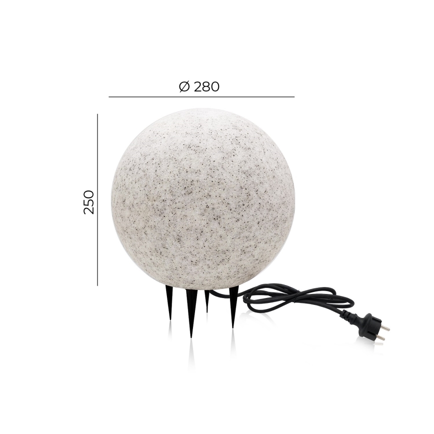 Venkovní dekorační svítidlo GARDEN BALL 1xE27/40W/230V IP65 pr. 28 cm