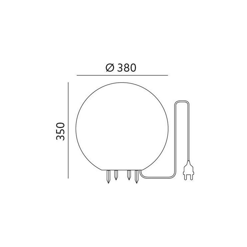 Venkovní dekorační svítidlo GARDEN BALL 1xE27/40W/230V IP65 pr. 38 cm