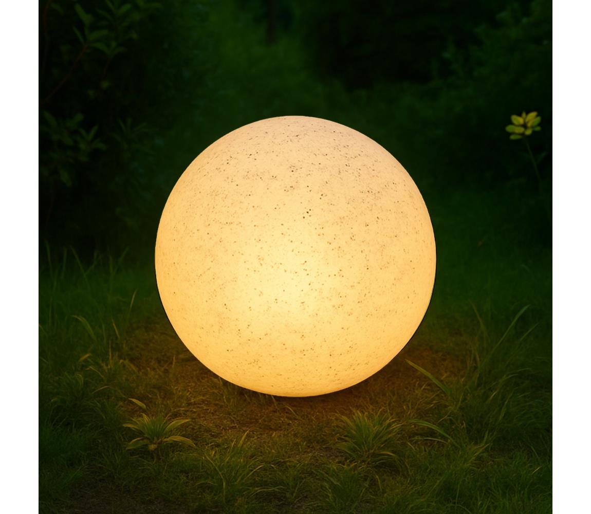Venkovní dekorační svítidlo LUMISTONE 1xE27/15W/230V IP65 pr. 25 cm LO-1.1/S Bílá – Alasans