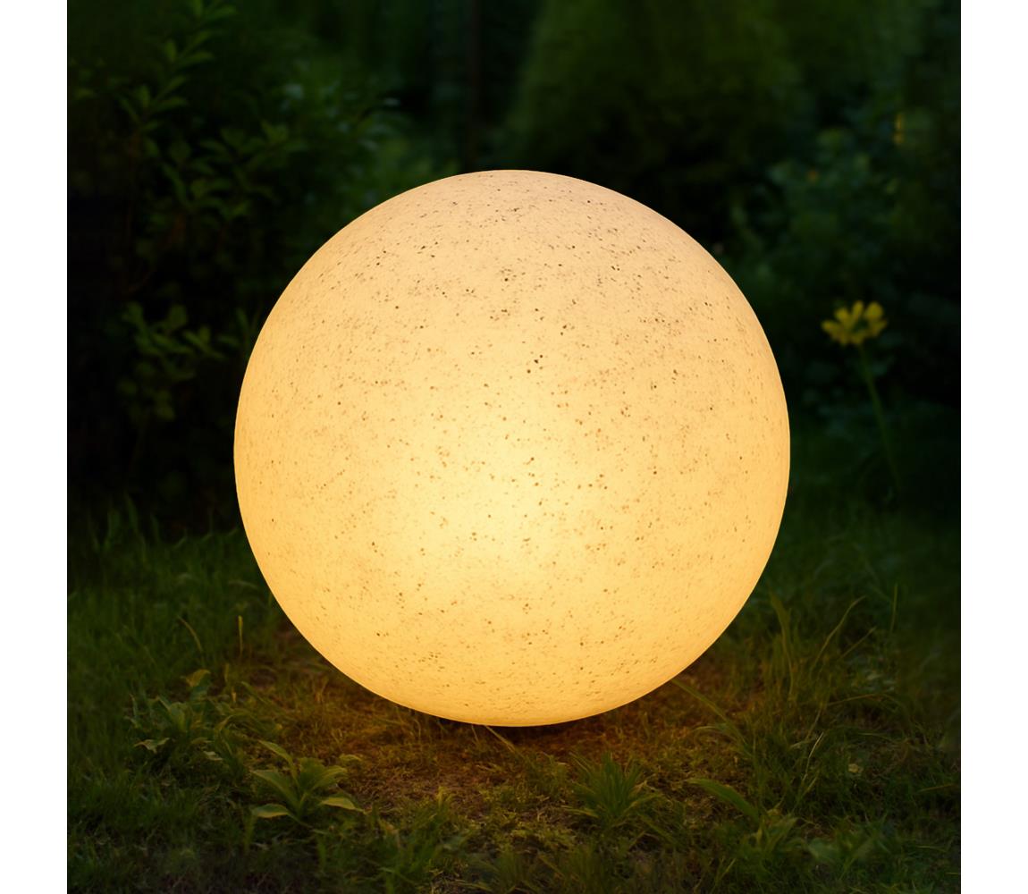 Venkovní dekorační svítidlo LUMISTONE 1xE27/15W/230V IP65 pr. 28 cm LO-1.1/M Bílá – Alasans