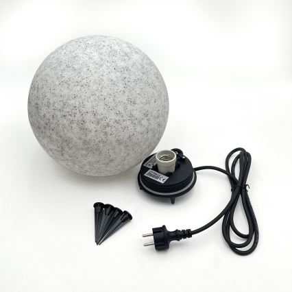 Venkovní dekorační svítidlo LUMISTONE 1xE27/15W/230V IP65 pr. 28 cm