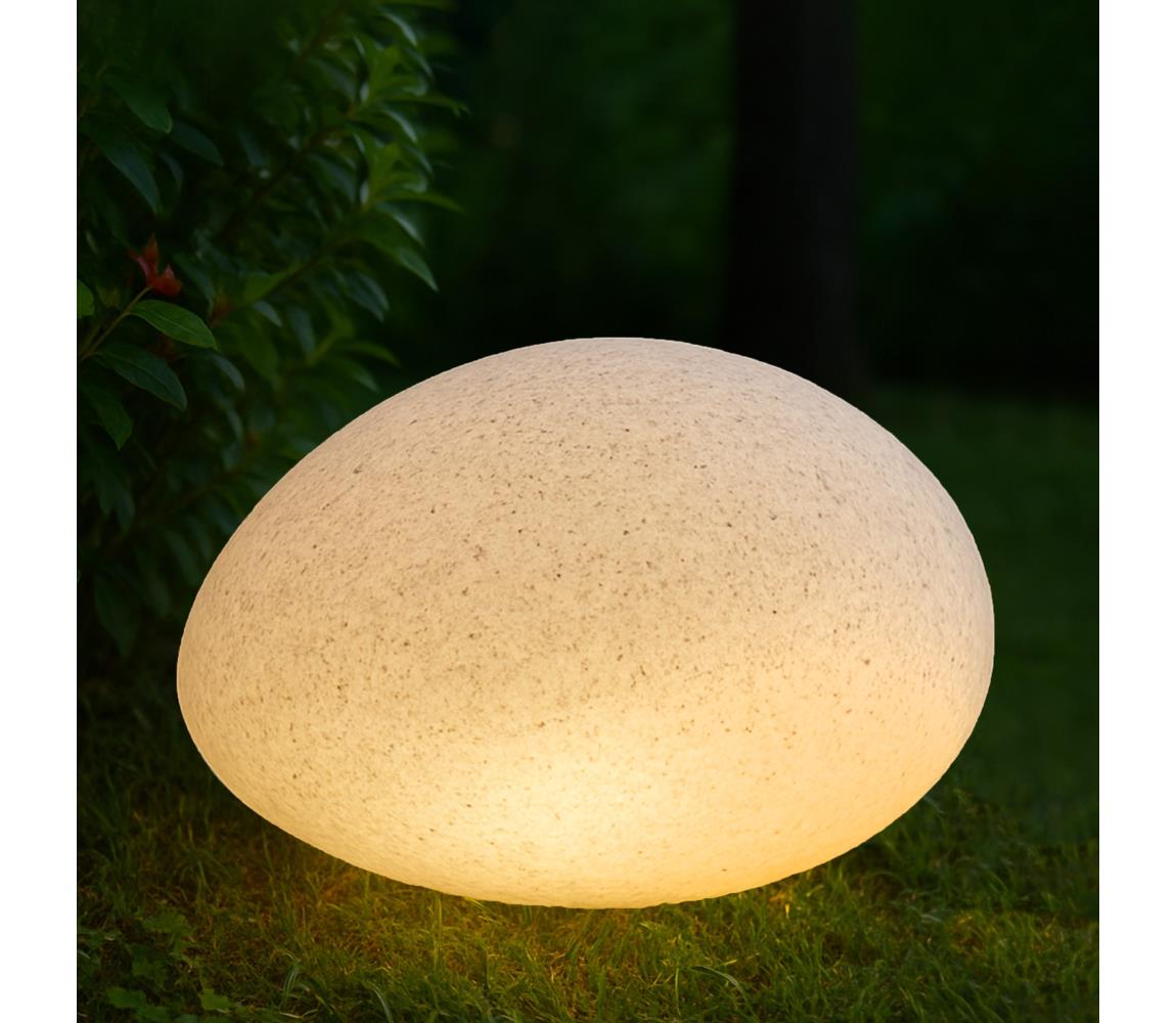 Venkovní dekorační svítidlo LUMISTONE 1xE27/15W/230V IP65 pr. 38 cm LO-1.2/L Šedá – Alasans