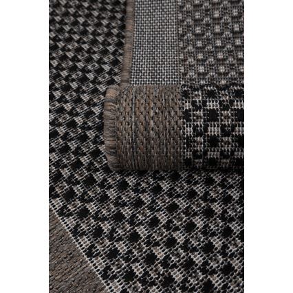 Venkovní koberec EXPRESS NEW OUTDOOR 160x220 cm antracit/hnědá