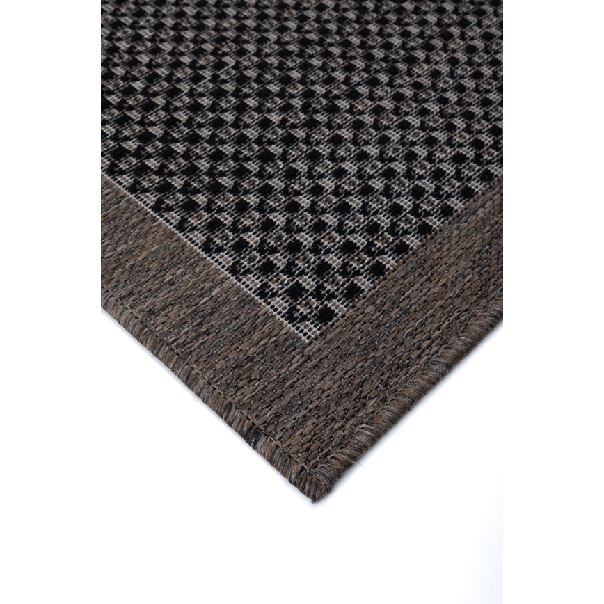 Venkovní koberec EXPRESS NEW OUTDOOR 80x150 cm antracit/hnědá