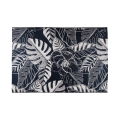 Venkovní koberec JUNGLE 160x220 cm černá/bílá/listový vzor