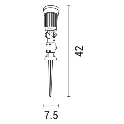 Venkovní lampa 1xE27/15W/230V IP44 černá