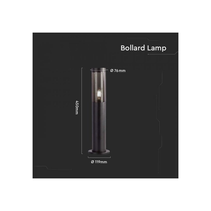 Venkovní lampa 1xE27/18W/230V IP44 45 cm