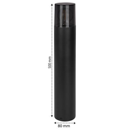 Venkovní lampa 1xE27/40W/230V IP44 50 cm černá/kouřová