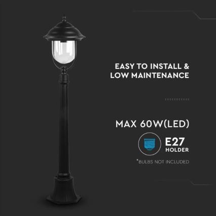 Venkovní lampa 1xE27/60W/230V 111 cm IP44