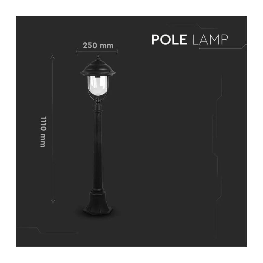Venkovní lampa 1xE27/60W/230V 111 cm IP44