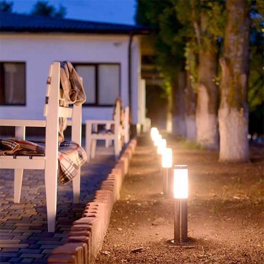 Venkovní lampa 1xE27/60W/230V IP44 45cm matný chrom