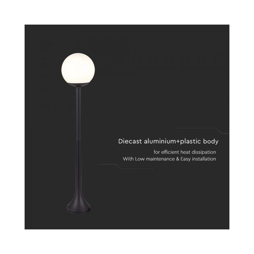 Venkovní lampa 1xE27/60W/230V IP44 97 cm černá