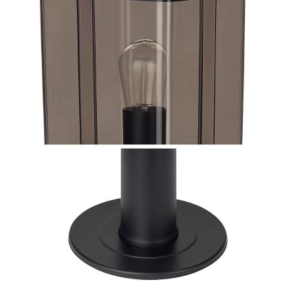 Venkovní lampa 1xE27/60W/230V IP44 černá/kouřová hnědá