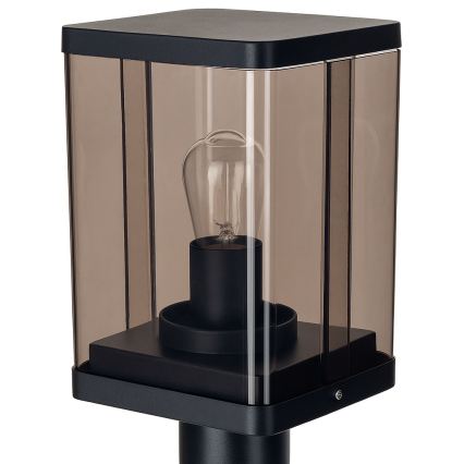Venkovní lampa 1xE27/60W/230V IP44 černá/kouřová hnědá