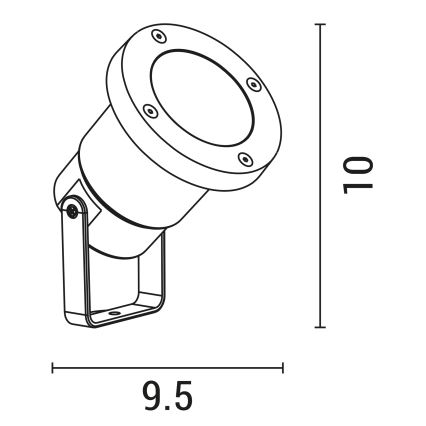 Venkovní lampa 1xGU10/5W/230V IP65 bílá