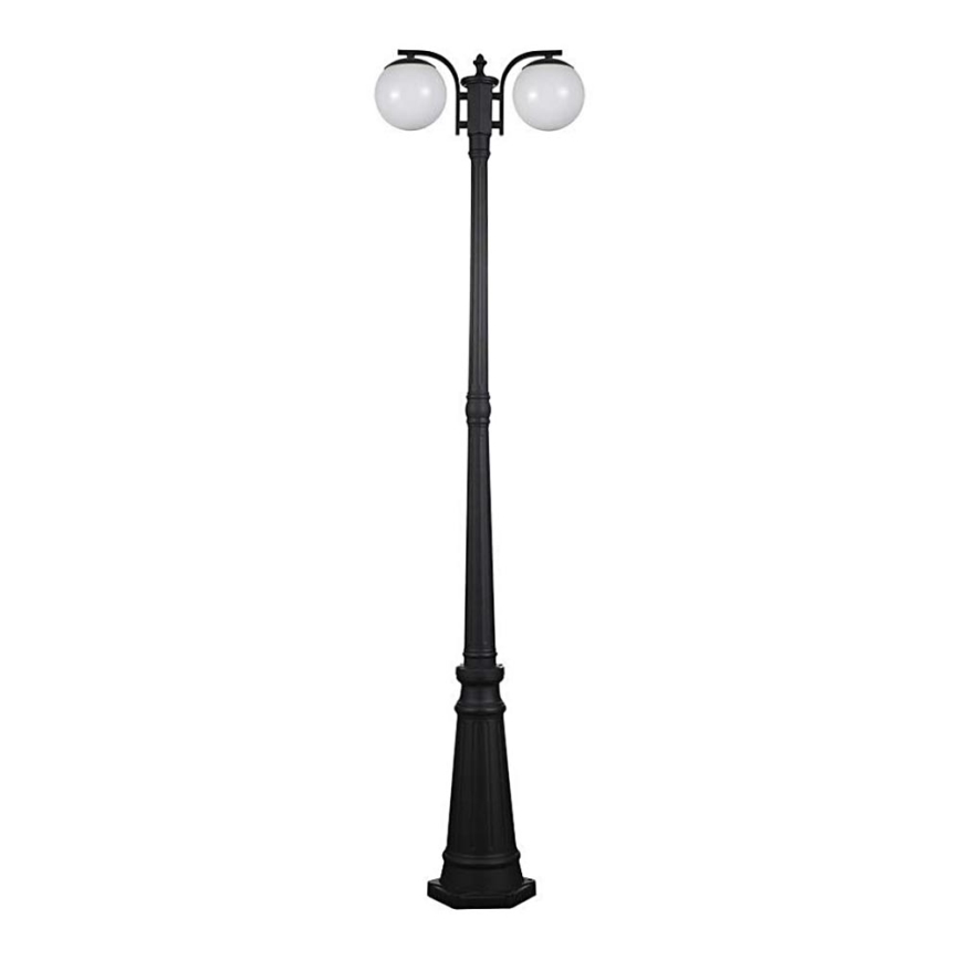 Venkovní lampa 2xE27/60W/230V IP44 199 cm černá