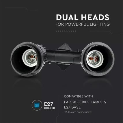 Venkovní lampa 2xE27/80W/230V IP44