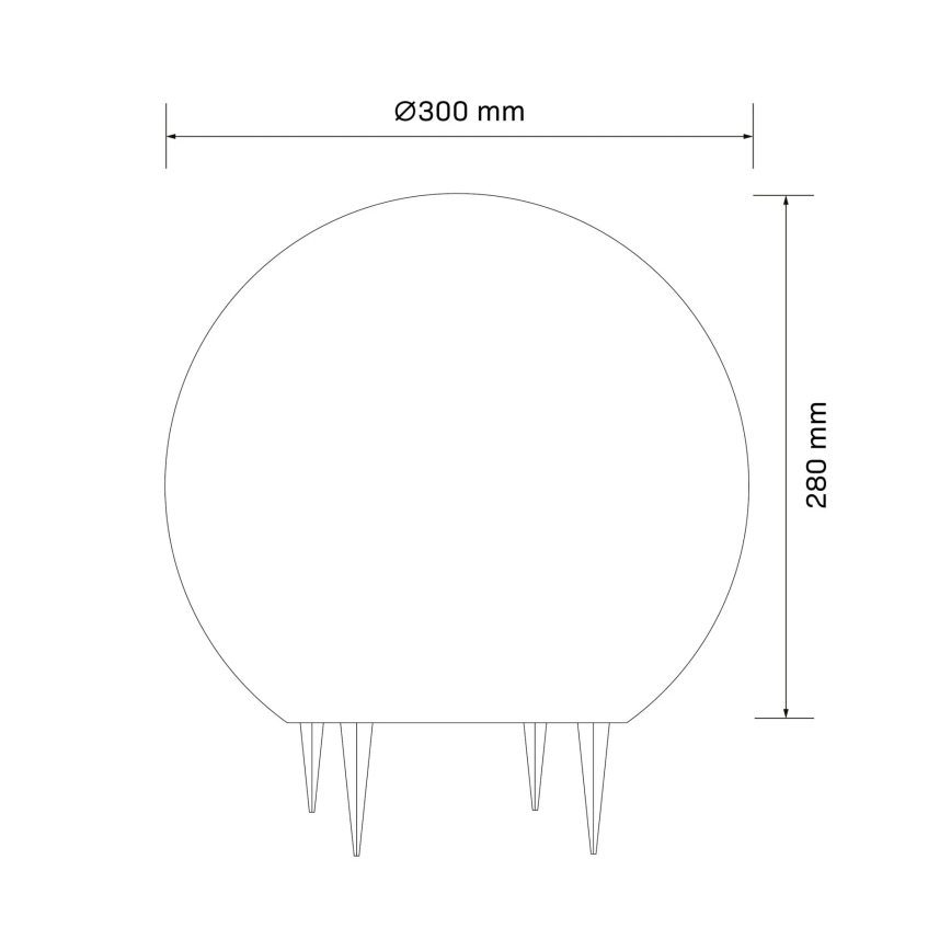 Venkovní lampa ARGENTO 1xE27/15W/230V pr. 30 cm IP65 bílá