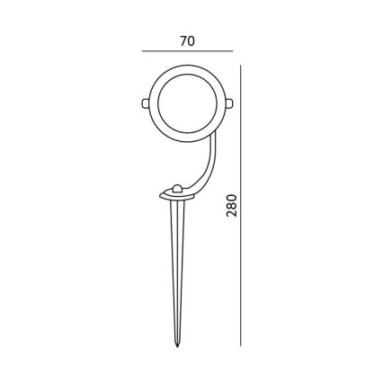 Venkovní lampa BLAKE UNO 1xGU10/35W/230V IP65 černá