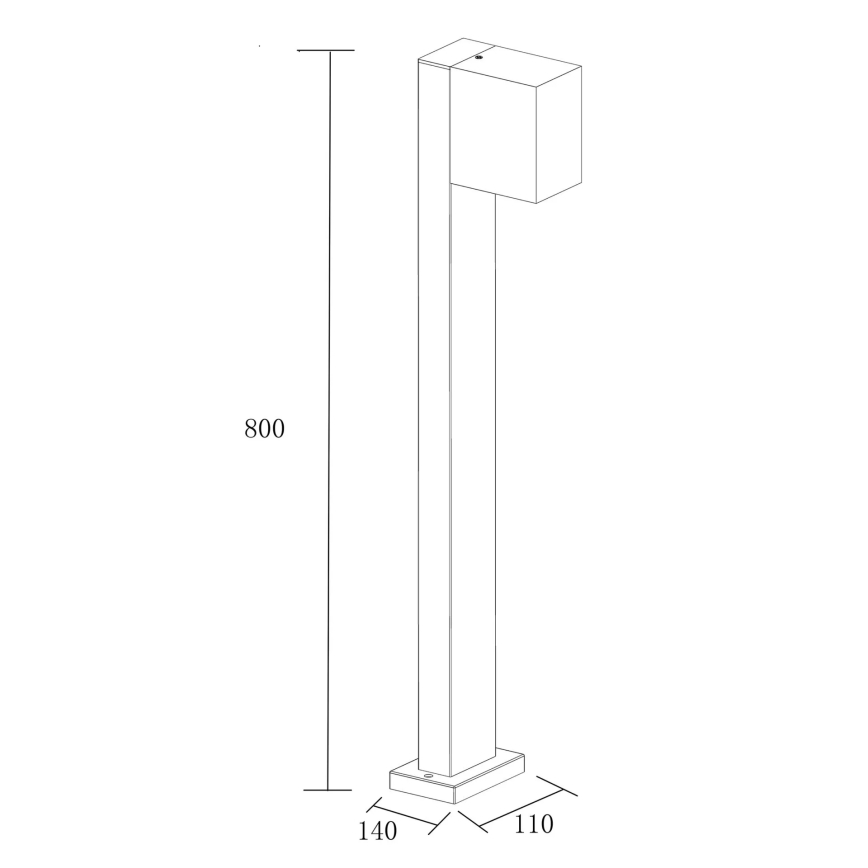 Venkovní lampa BOSTON 1xGU10/10W/230V 80 cm IP54 černá