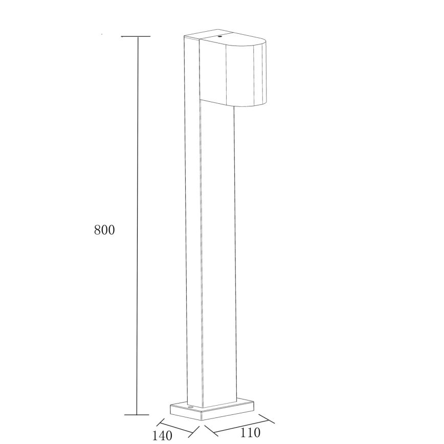 Venkovní lampa BOSTON 1xGU10/10W/230V 80 cm IP54 černá