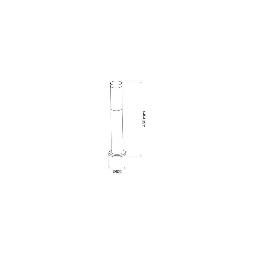 Venkovní lampa BROOKLYN 1xE27/60W/230V 45 cm IP44 matný chrom
