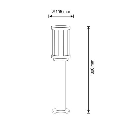 Venkovní lampa FIORD 1xE27/10W/230V IP44