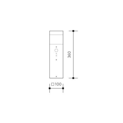 Venkovní lampa GARD 1xE14/60W/230V IP44