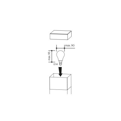 Venkovní lampa GARD 1xE14/60W/230V IP44