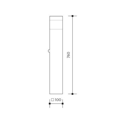 Venkovní lampa GARD 1xE14/60W/230V IP44