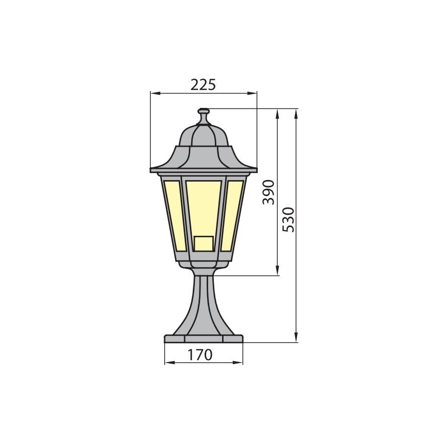Venkovní lampa GARDEN 1xE27/100W/230V IP44 53 cm bílá