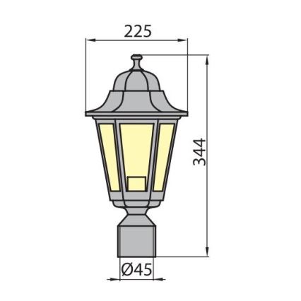 Venkovní lampa GARDEN 1xE27/100W/230V IP44 bílá