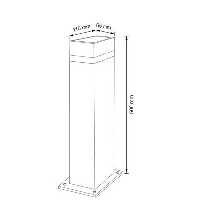 Venkovní lampa GILBERT 1xGU10/10W/230V IP44 50 cm