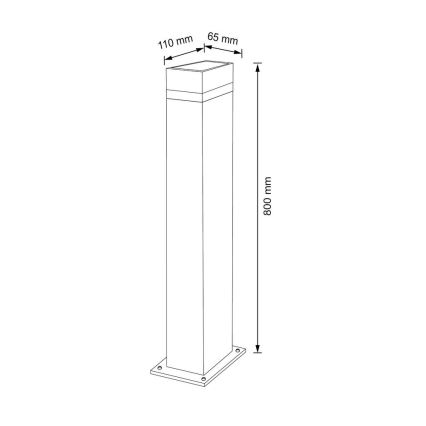 Venkovní lampa GILBERT 1xGU10/10W/230V IP44 80 cm