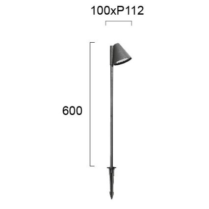 Venkovní lampa GILBERT 1xGU10/20W/230V IP65 antracit