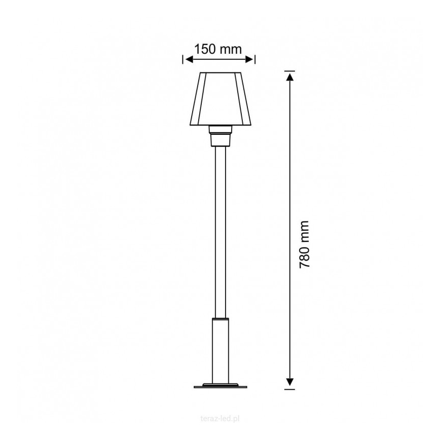 Venkovní lampa GIZA 1xE27/10W/230V IP44 78 cm
