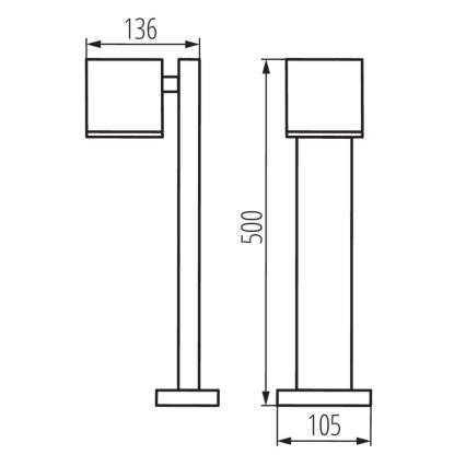 Venkovní lampa GORI 1xGU10/35W/230V IP44