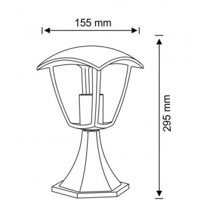 Venkovní lampa IGMA 1xE27/12W/230V IP44 29,5 cm
