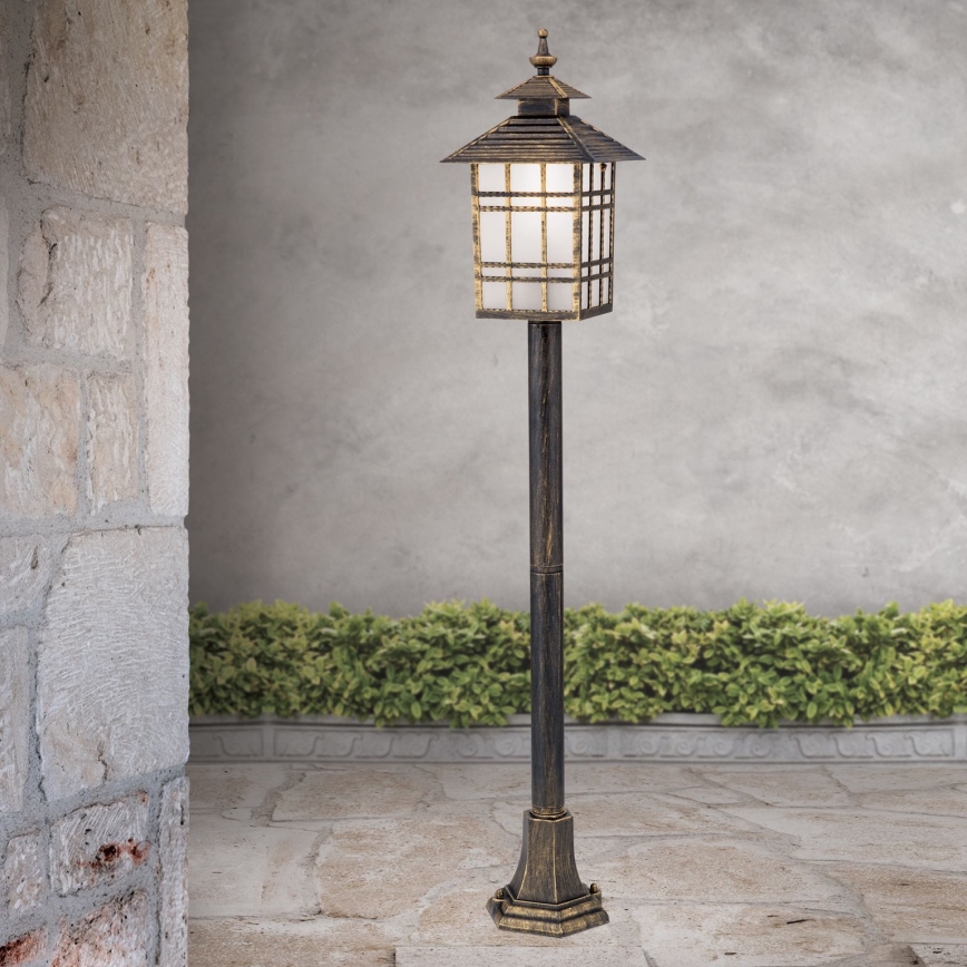 Venkovní lampa KIKO 1xE27/11W/230V IP44 bronz/patina