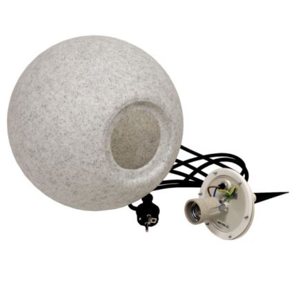 Venkovní lampa KULA 1xE27/60W/230V pr. 30 cm IP44 šedá