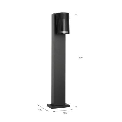 Venkovní lampa LANTHEA 1xGU10/11W/230V IP44 50 cm černá
