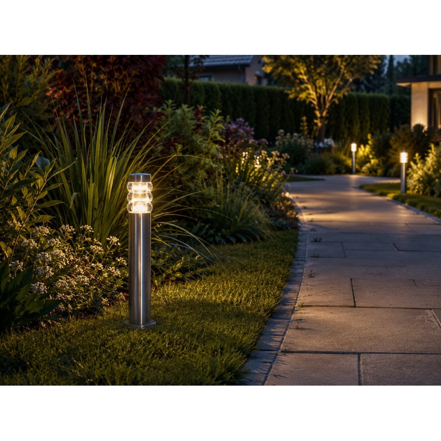 Venkovní lampa LULA 1xE27/60W/230V 45 cm IP44 matný chrom