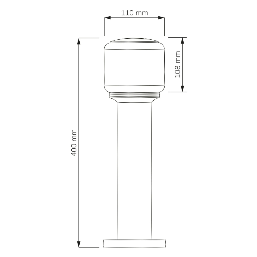 Venkovní lampa MADRID 1xE27/12W/230V 40 cm IP44 černá