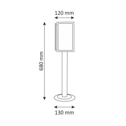 Venkovní lampa MALMO 1xE27/15W/230V černá IP44
