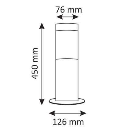 Venkovní lampa OSLO 1xE27/10W/230V 45 cm IP44 antracit