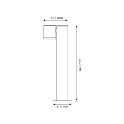 Venkovní lampa PINO 1xGU10/10W/230V IP44 44 cm