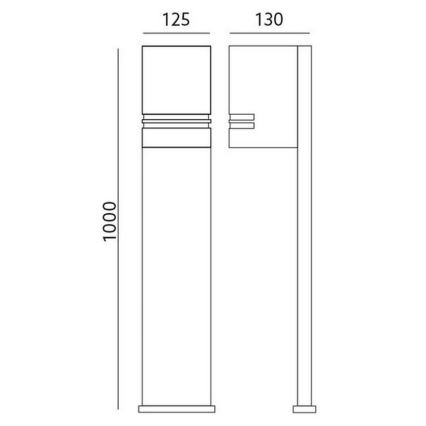 Venkovní lampa QUAZAR 1xGU10/11W/230V IP44 šedá