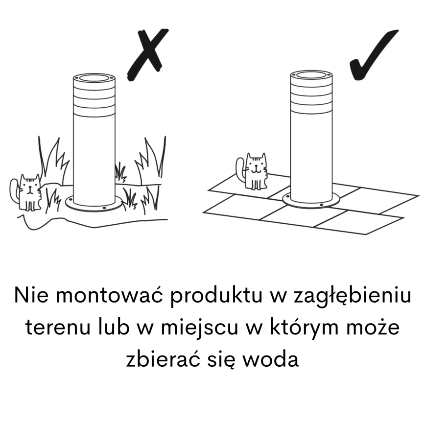 Venkovní lampa RINO 1xE27/12W/230V IP54 44 cm černá