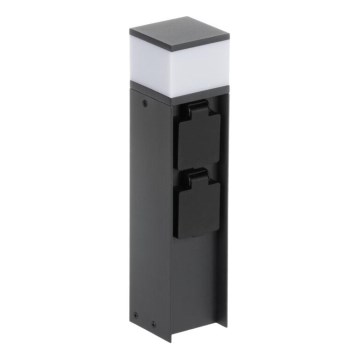 Venkovní lampa se 2 zásuvkami DASTEN 1xG9/11W/230V 30 cm IP44 antracit